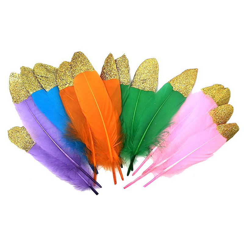15-20 cm lông ngỗng nhuộm vàng