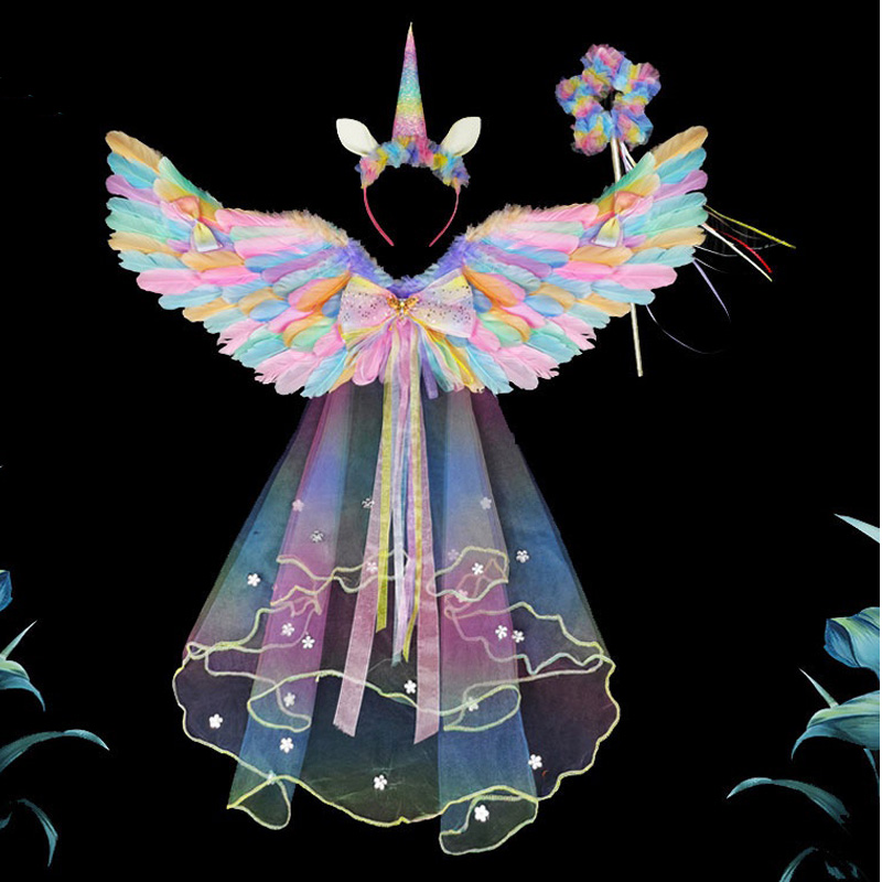 Angel Baby Feather Wing với đèn LED