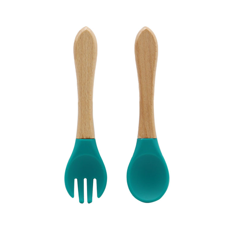 Bộ thìa và nĩa silicon cho bé