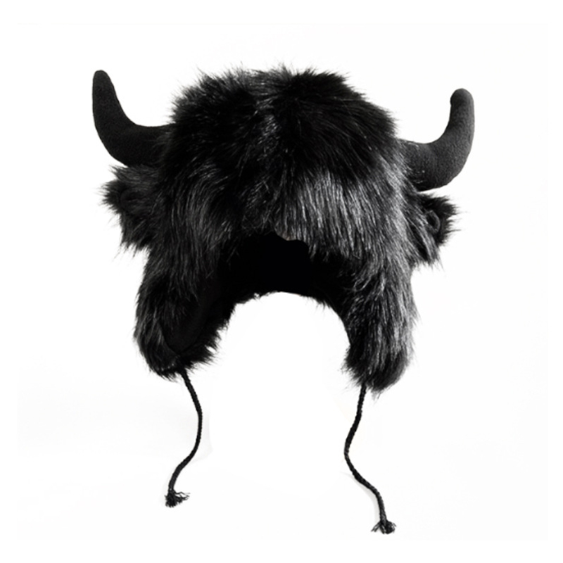 Mũ lơ lơ còi bull lớn màu đen