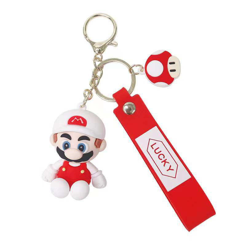 Phim hoạt hình Mario Bro PVC Anime Keychains