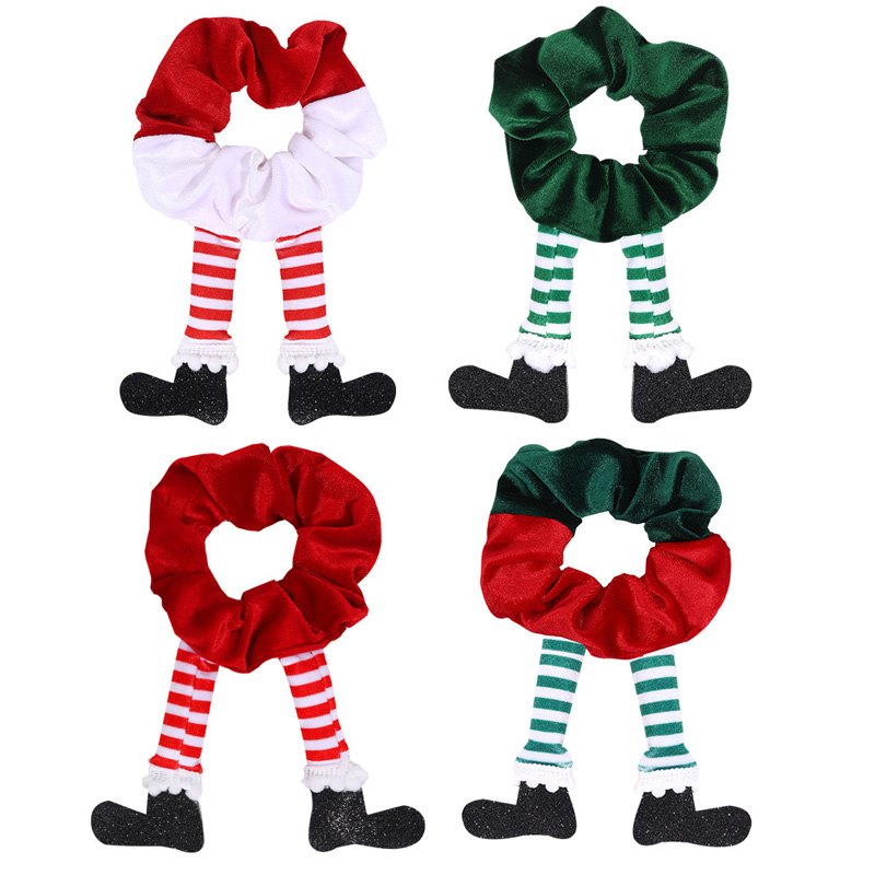 Christmas Santa Claus Elk Velvet Tóc Scrunchie