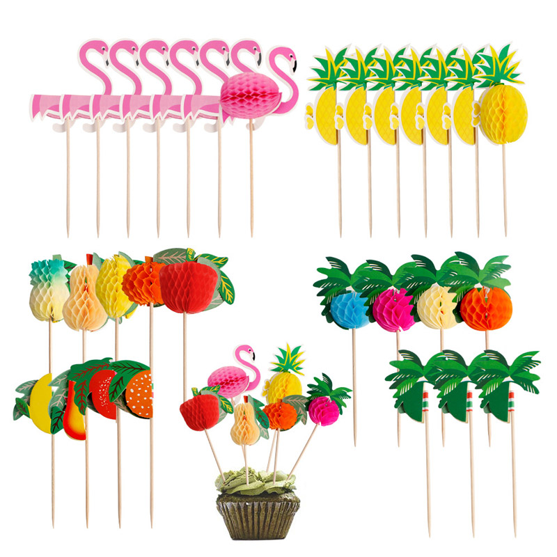 Dứa trái cây sáng tạo flamingo Honeycomb rơm