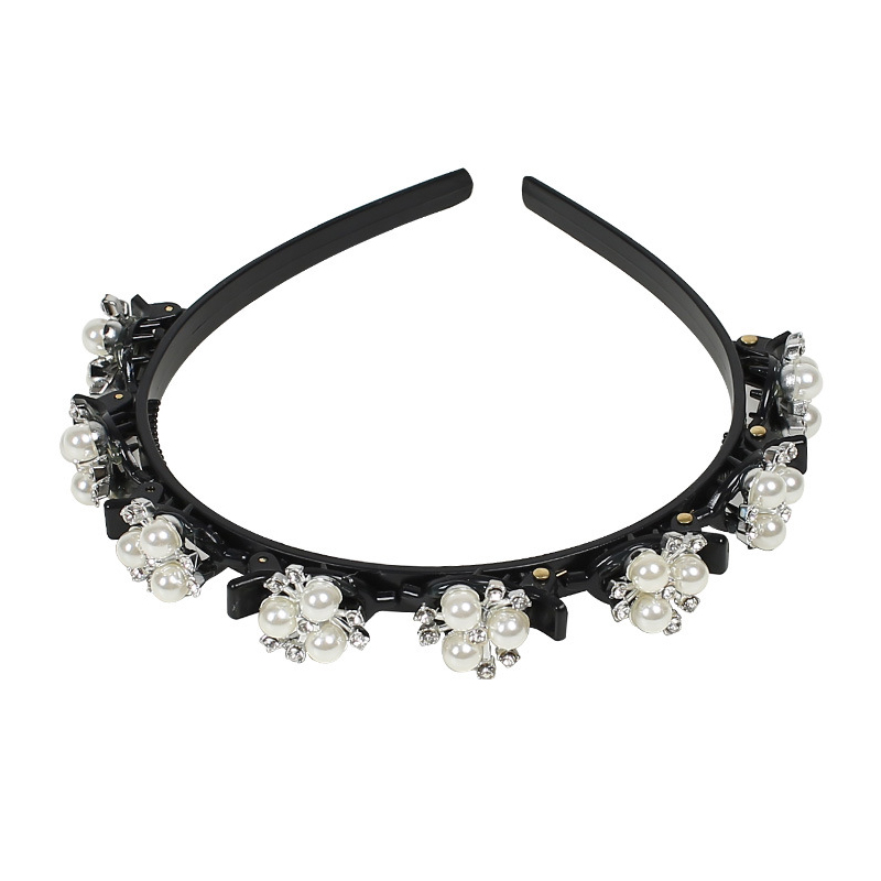 Kim cương Pearl Make Up Bangs Headbands