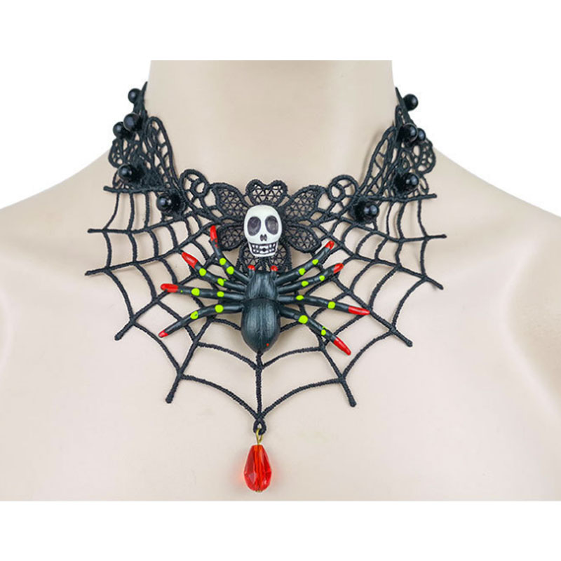 Gothic Chokers Crystal Lace cổ Cổ