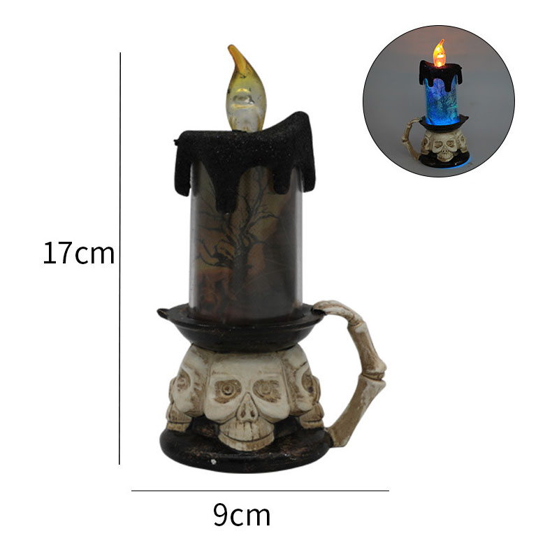 Trang trí halloween đèn nến bí ngô