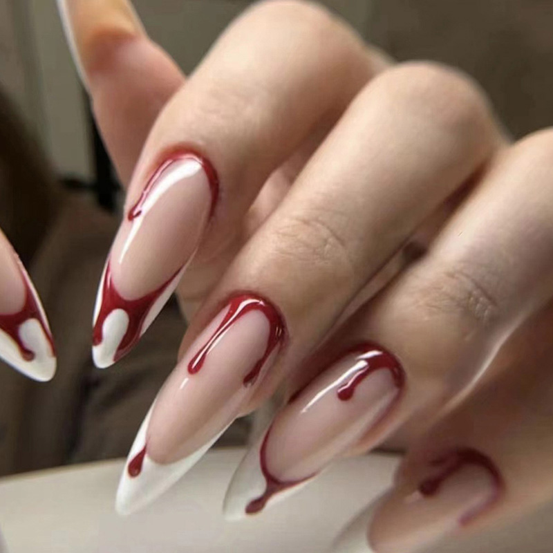 Halloween Long nhọn mặc miếng dán móng tay
