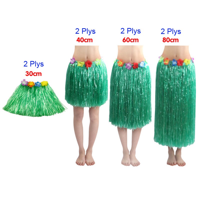 Trang phục váy cỏ đi biển nhiều màu 80cm của Hawaii