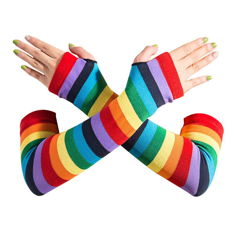 Găng tay không có ngón tay của Party Rainbow Strip