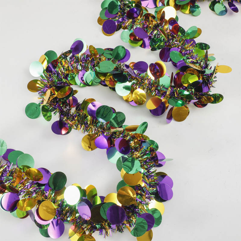 Mardi Gras Tinsel Garland Treo Fringe Vòng hoa Trang trí tiệc