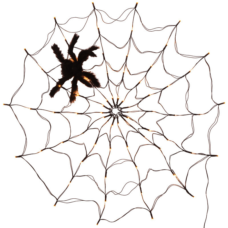 Spider Web Light Halloween Trang trí