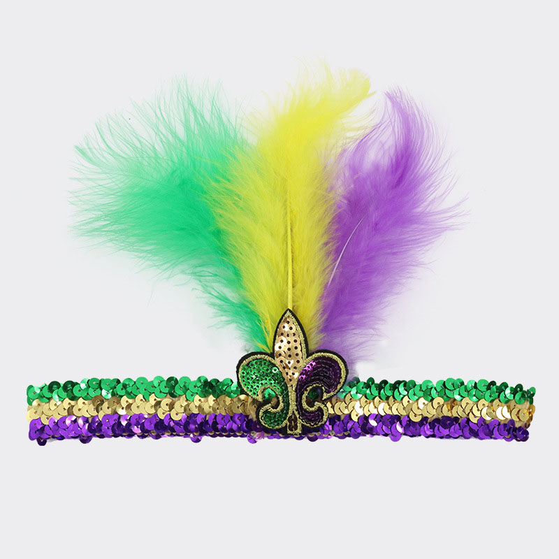 Lễ hội trang phục Mardi Gras Băng đô đính sequin